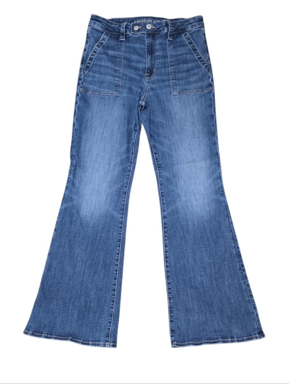 American Eagle Outfitters AE Next Level Super High-Waisted Flare Jeans Ladies 12